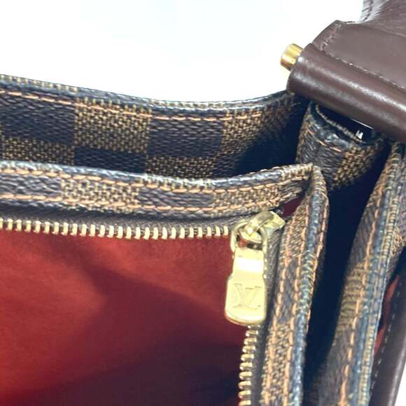 LOUIS VUITTON Authentic Brown Damier Canvas Shoulder Bag